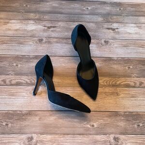 Vince | Celeste Suede d'Orsay Pump | Black